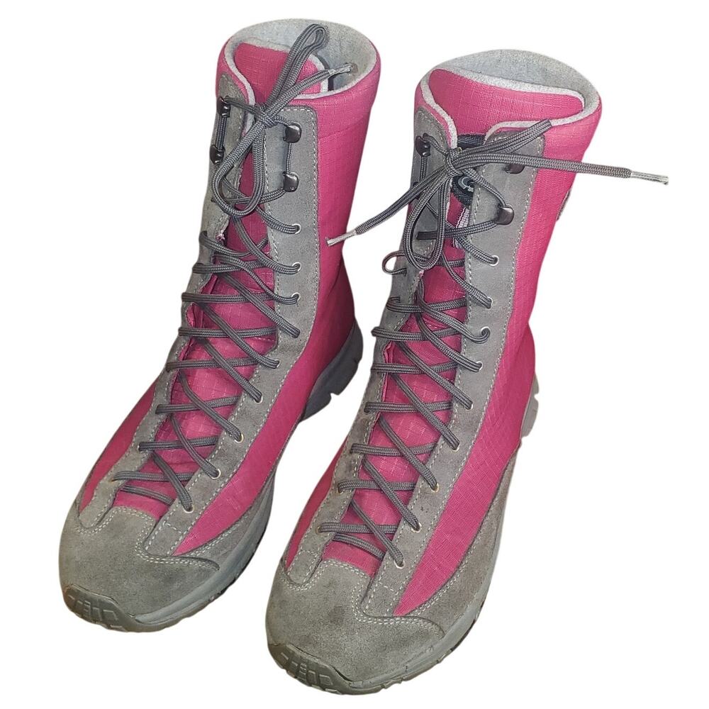 Asolo Mystic Gore-Tex Women's 10.5 Raspberry Gray Suede Waterproof Hiking Boots